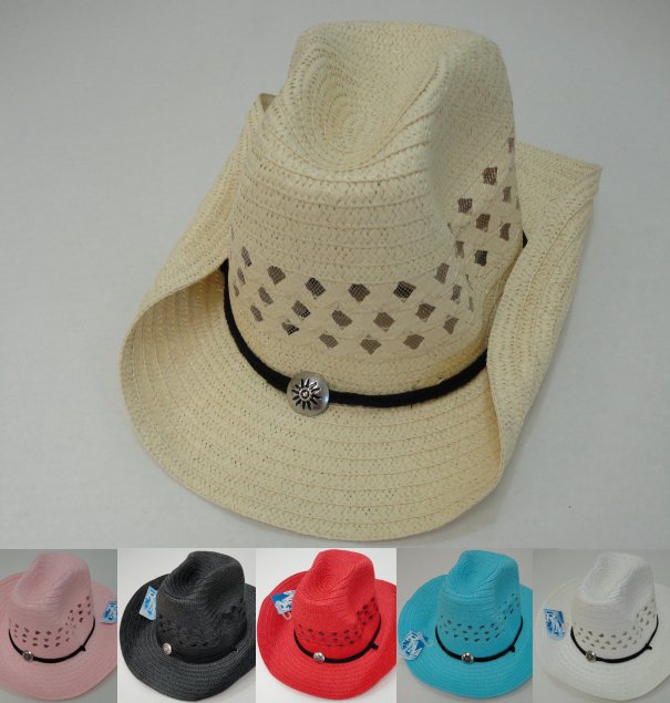 Mesh Cowboy HAT with Medallion on HAT Band